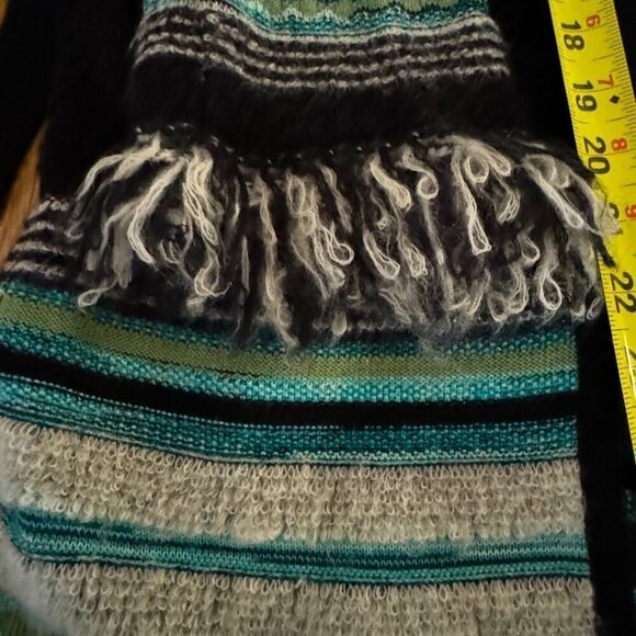 Vintage M Missoni black lightweight sweater cardigan with teal accents US 2 - Picture 11 of 16